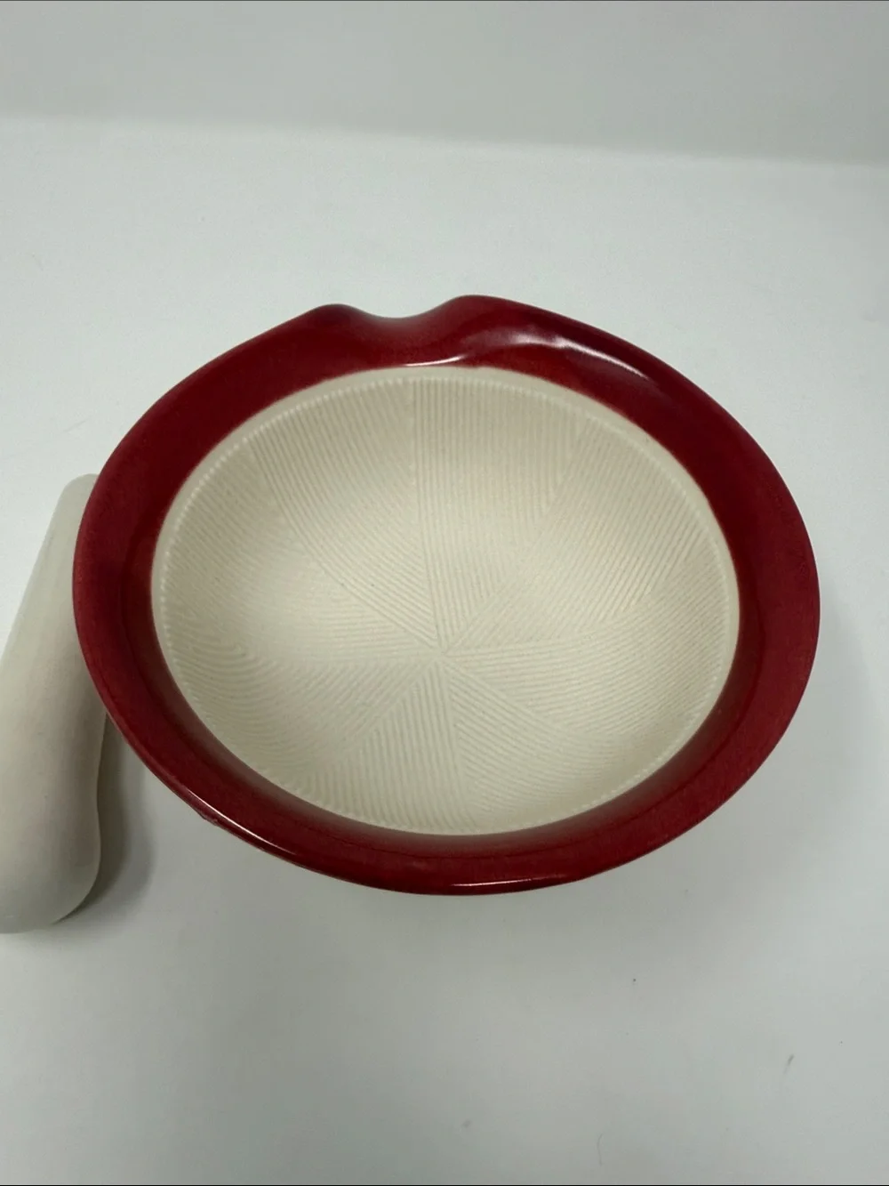 MasterChef Ceramic Mortar & Pestle Set in Red and Cream